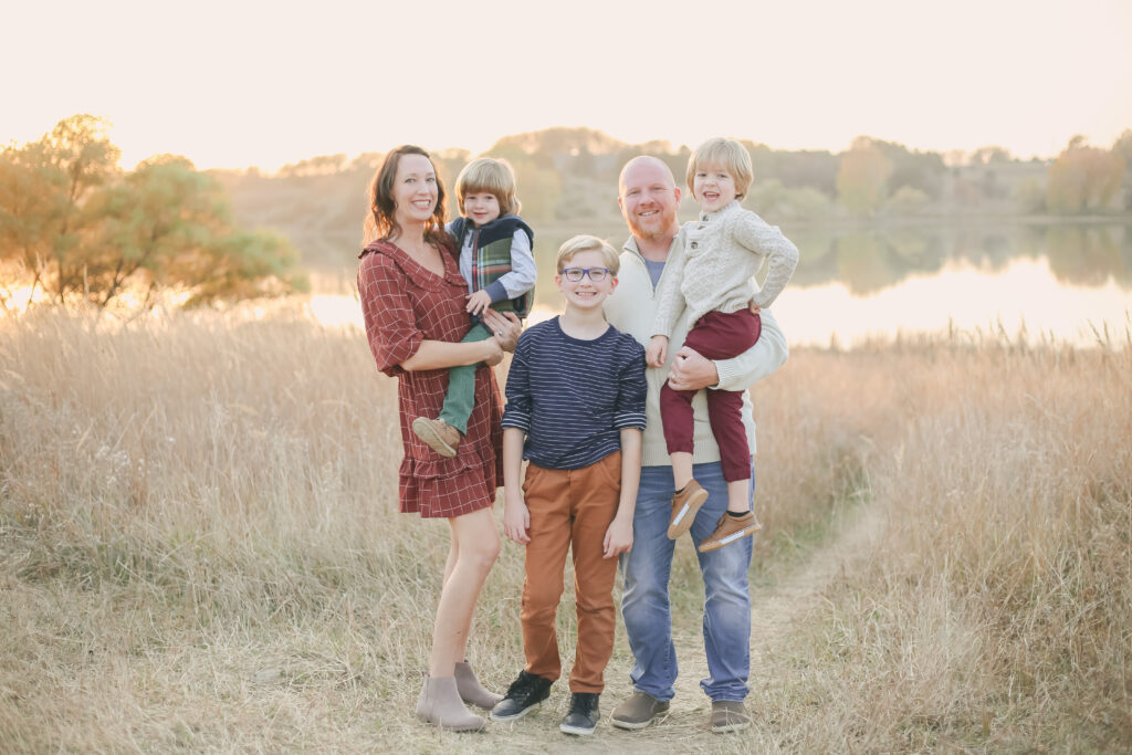 Family Photo at Chalco Recreation Area in Omaha, Nebraska