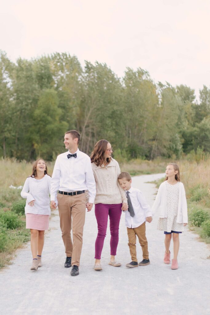 family photo showcasing dad's outfit 